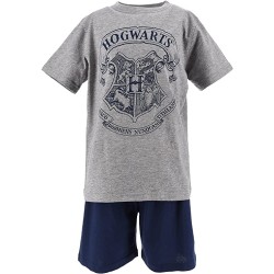 Pijama Corto Niño Gris Hogwarts Harry Potter