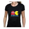 Camiseta Negra Mujer Game Over Pac-Man