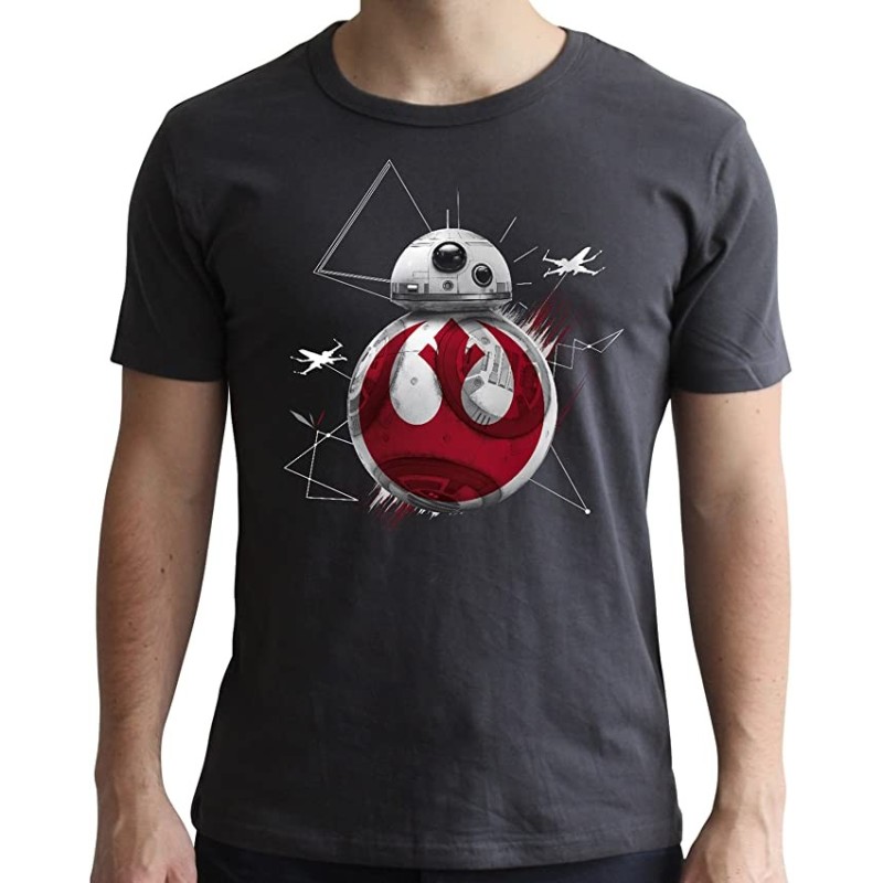Camiseta Gris Oscura BB-8 E8 Star Wars