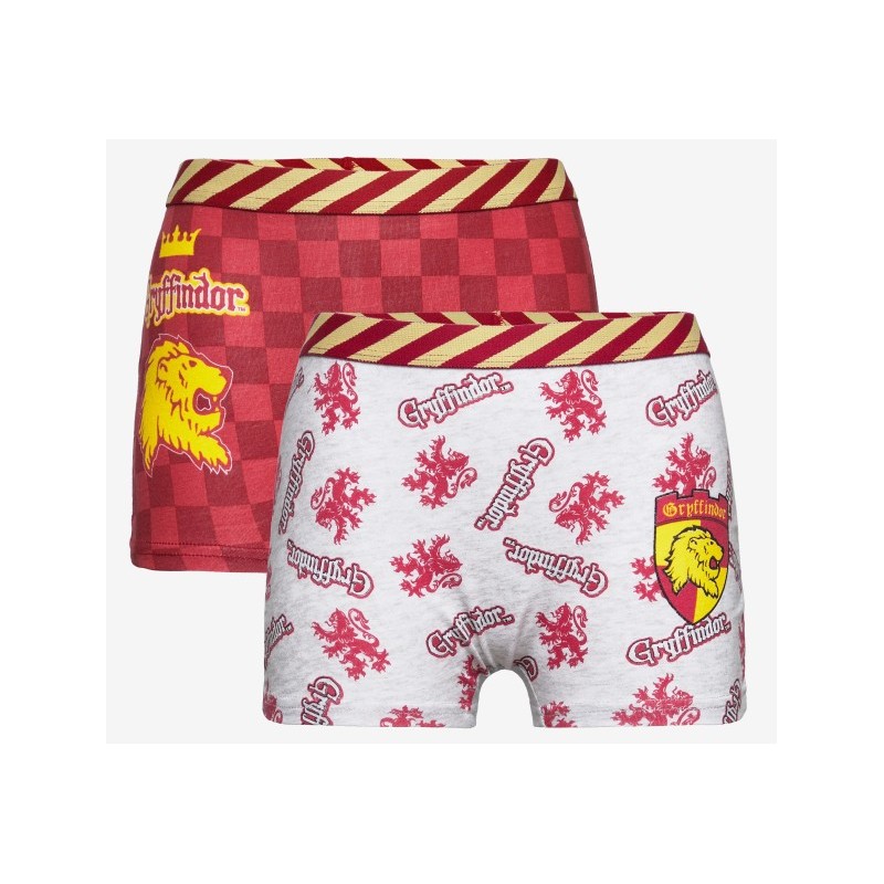 Pack 2 Boxers Niño Gryffindor Gris y Rojo Harry Potter