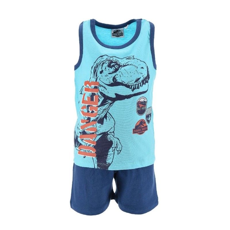 Pijama Corto Niño Celeste Jurassic World