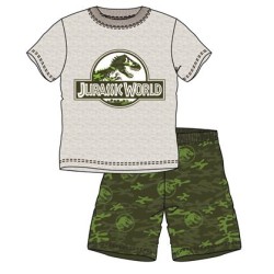Pijama Corto Niño Gris y Verde Jurassic World