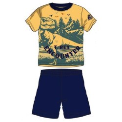 Pijama Corto Niño Amarillo y Azul Oscuro T-Rex Jurassic World