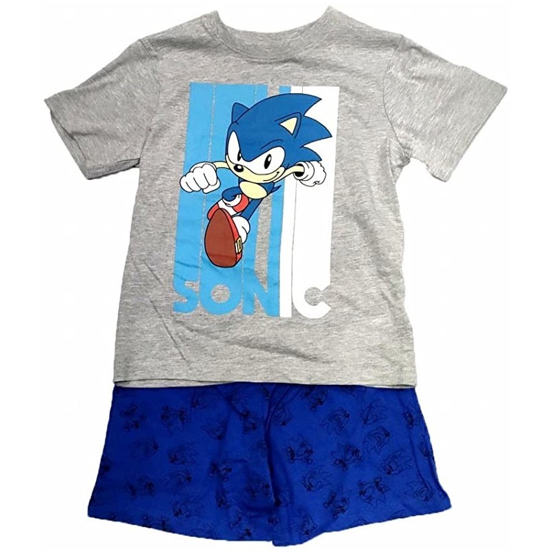 Pijama Corto Niño Gris Sonic the Hedgehog