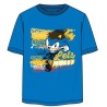 Camiseta Azul Lets Roll Sonic The Hedgehog