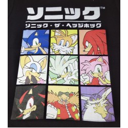 Camiseta Negra Personajes Sonic The Hedgehog