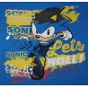 Camiseta Azul Lets Roll Sonic The Hedgehog