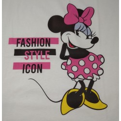 Camiseta Blanca Minnie Mouse Disney