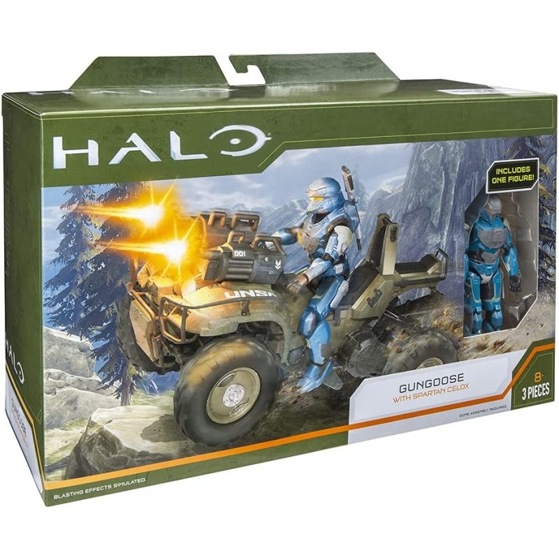Vehículo Gungoose con Spartan Celox 10 cm Halo Vehículo Gungoose con Spartan Celox 10 cm Halo
