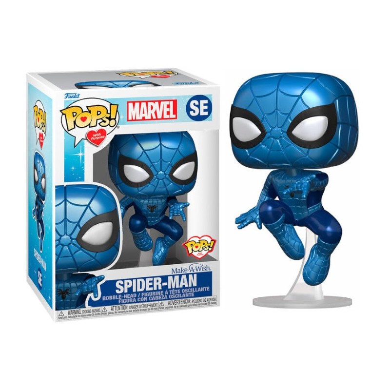 ❤ Funko POP Spider-Man Metálico Marvel
