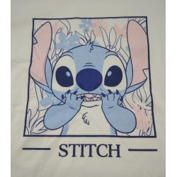 Camiseta Blanca Mujer Stitch Disney