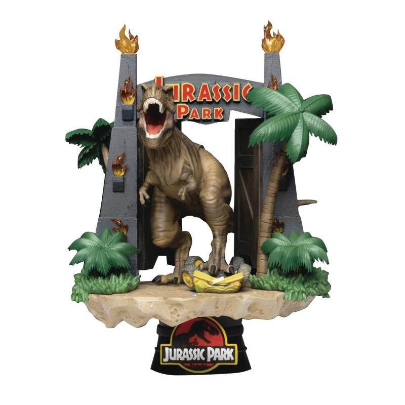 Figura T-Rex Puerta Parque Jurásico 15 cm