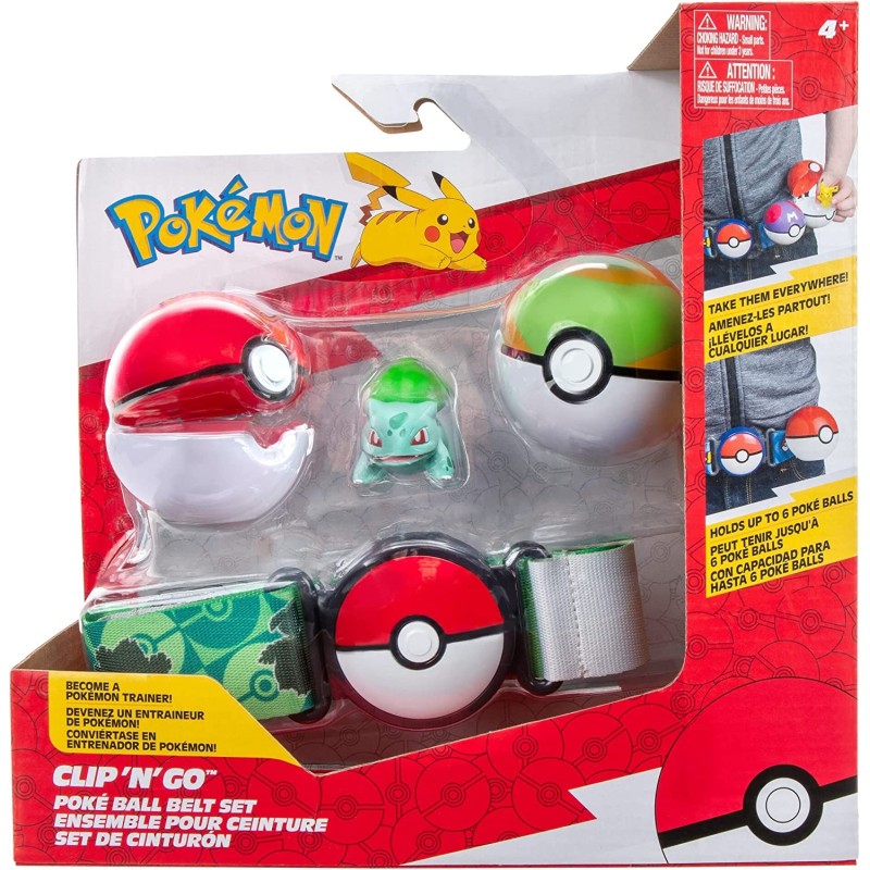 Set de Cinturón Clip N Go Poké Ball Bulbasaur Pokémon Set de Cinturón Clip N Go Poké Ball Bulbasaur Pokémon