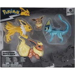 Pack 4 Figuras Multi-Evolution Eevee Pokémon Bizak