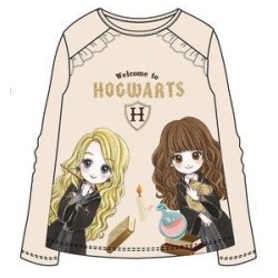 Camiseta Niña Manga Larga Beige Hogwarts Harry Potter