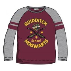 Camiseta Manga Larga Roja Quidditch Harry Potter