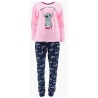 Pijama Largo Rosa y Azul Stitch Disney