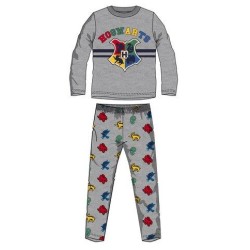 Pijama Niño Largo Gris Hogwarts Harry Potter