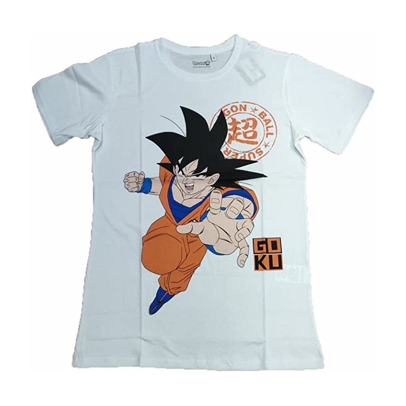 Camiseta Blanca Goku Dragon Ball Super