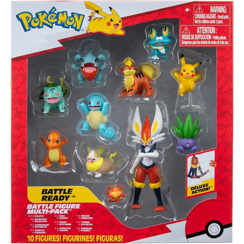 Multi-Pack 10 Figuras Battle Ready Pokémon Bizak