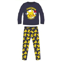 Pijama Largo Azul Niño Pikachu Pokémon