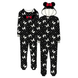 Pijama Mono Coralina Negro Minnie Disney