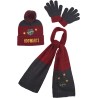 Pack Gorro + Guantes + Bufanda Burdeos Niño Hogwarts Harry Potter