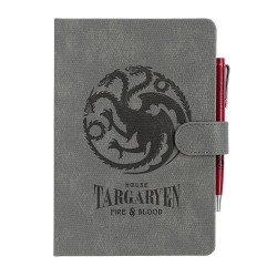 Cuaderno Premium A5 con Bolígrafo Casa Targaryen Juego de Tronos