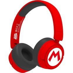 Cascos Bluetooth Rojo Logo Mario Super Mario Nintendo