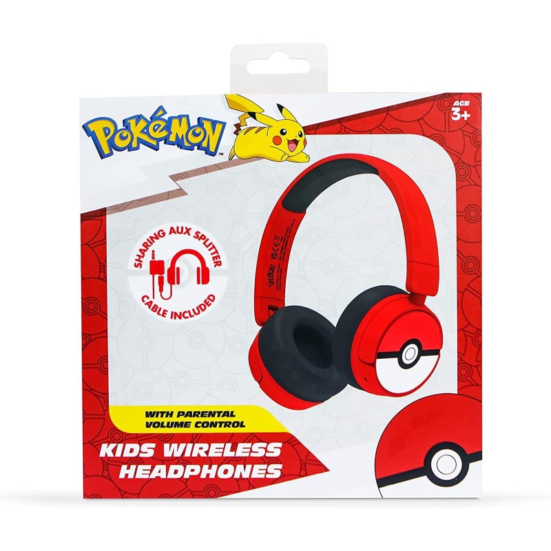 Cascos Bluetooth Rojo Pokeball Pokémon