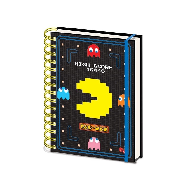 Cuaderno A5 Espiral High Score Pac-Man