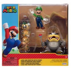 Pack 3 Figuras Luigi y Morton con Pokey Super Mario Nintendo