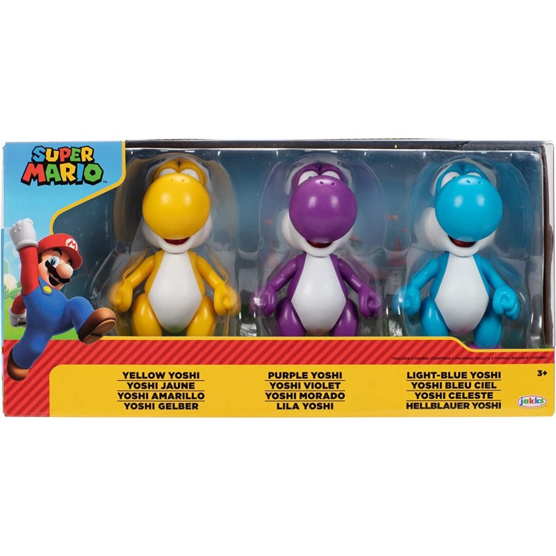 Pack 3 Figuras Familia Yoshi Super Mario Nintendo