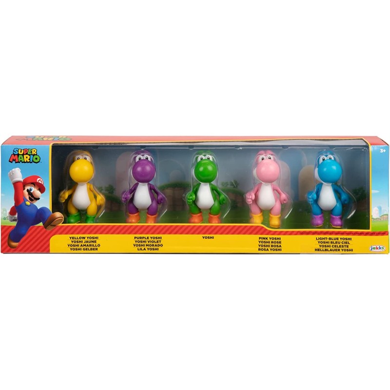 Pack 5 Figuras Familia Yoshi Super Mario Nintendo