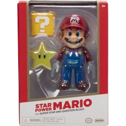 Figura Mario Poder Estelar y Estrella 10 cm Super Mario Nintendo