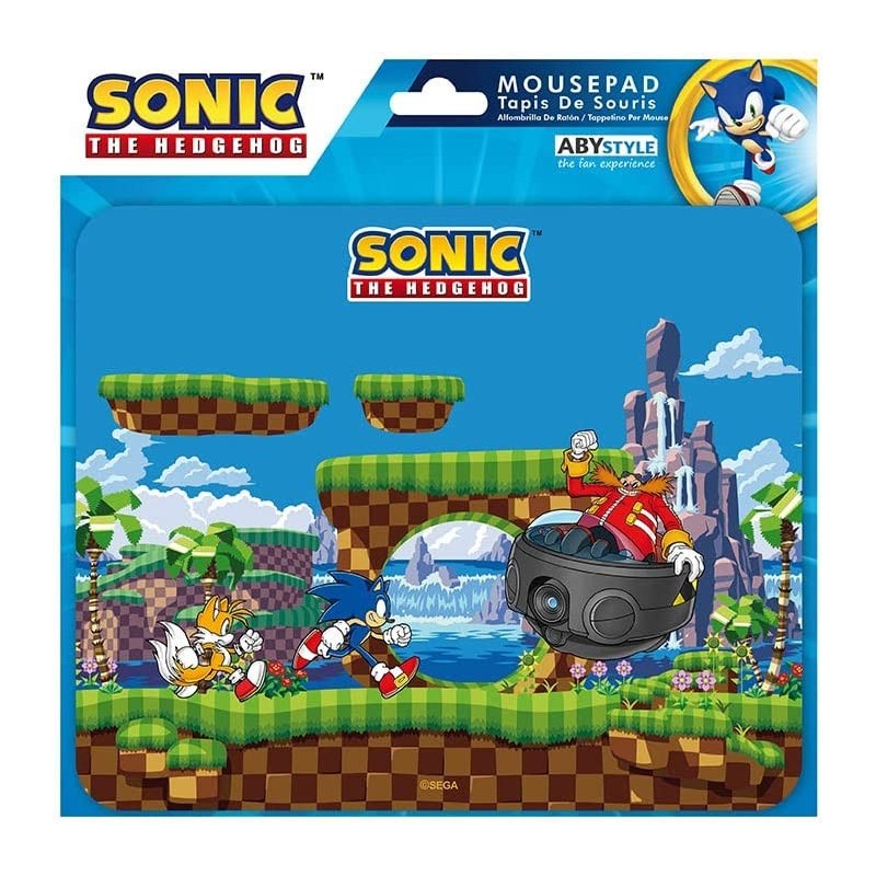 SONIC - Alfombrilla de ratón flexible - Sonic, Tails y Doctor Robotnik
