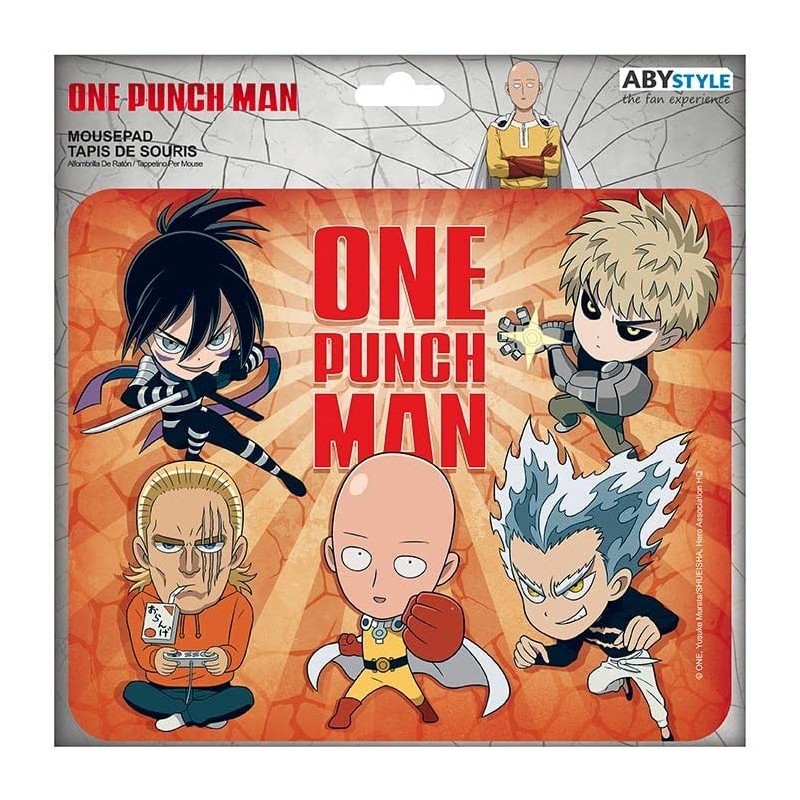 Alfombrilla de ratón Saitama & co One Punch Man