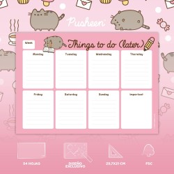 Bloc Planificador Semanal A4 Rose Pusheen the Cat