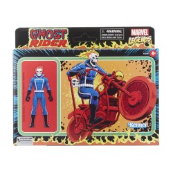 Figura Articulada Motorista Fantasma con Moto Retro Marvel Legends