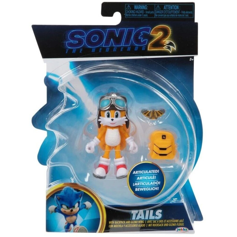 Figura Articulada Tails con Blaster 10 cm Sonic the Hedgehog 2