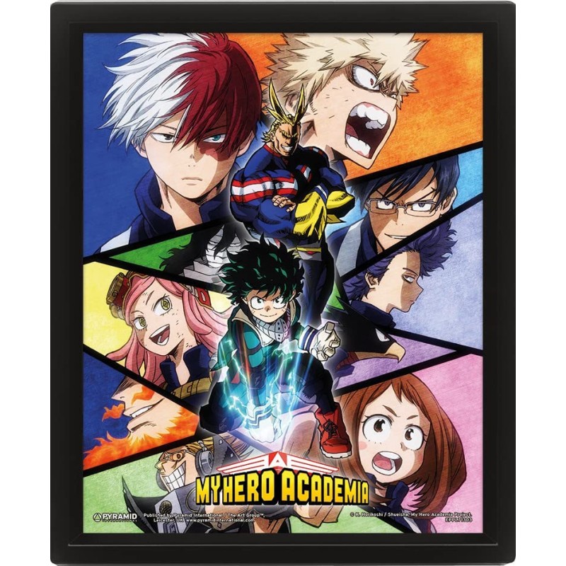 Poster 3D Mosaico My Hero Academia