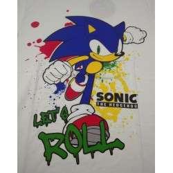 Camiseta Blanca Let's Roll Sonic