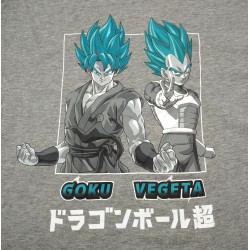 Pijama Corto Gris Goku y Vegeta Dragon Ball Super