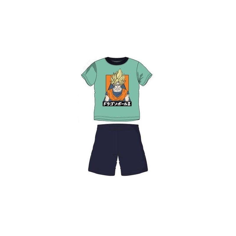 Pijama Corto Niño Verde Goku Super Saiyan Dragon Ball Z