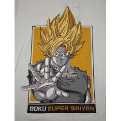 Camiseta Niño Blanca Goku Super Saiyan Dragon Ball Z