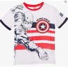 Camiseta Niño Blanca Cap. América Primer Vengador Marvel