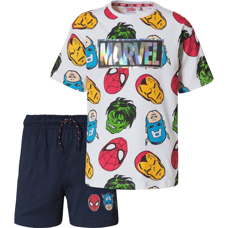 Conjunto Niño Blanco Avengers Marvel