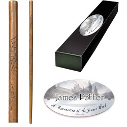 Varita Réplica James Potter 1/1 Harry Potter The Noble Collection (Caja exterior un poco deteriorada)