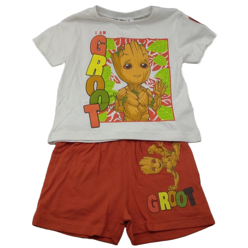 Conjunto Niño Blanco I Am Groot Marvel