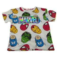 Conjunto Niño Blanco Avengers Marvel